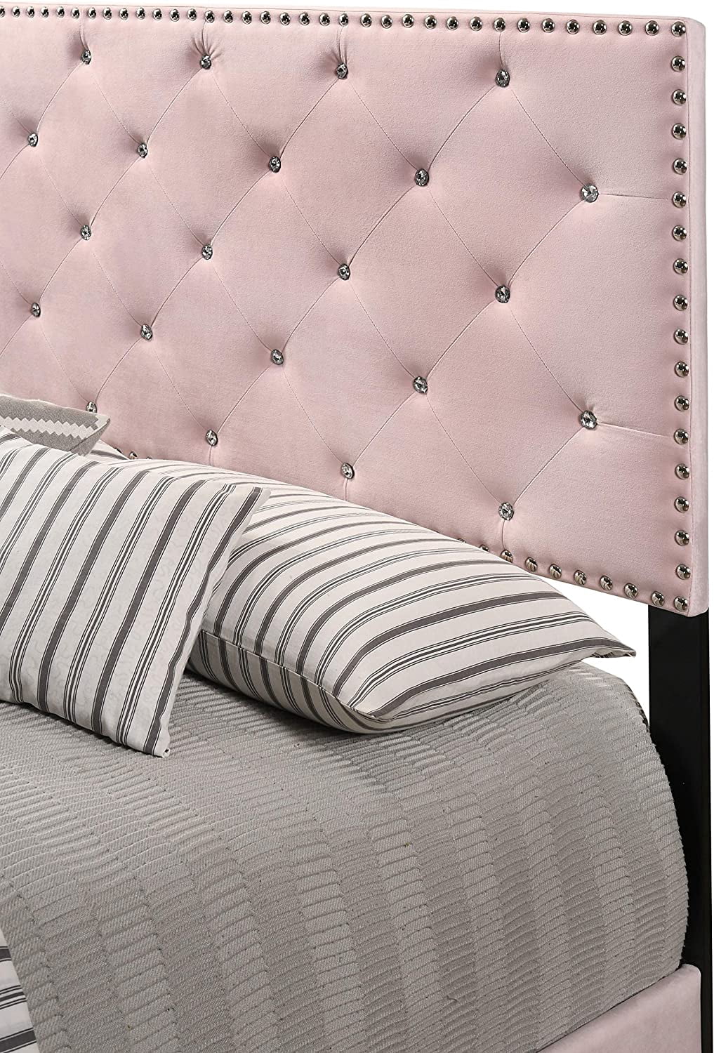 Glory Furniture Suffolk Queen Bed in Pink Color