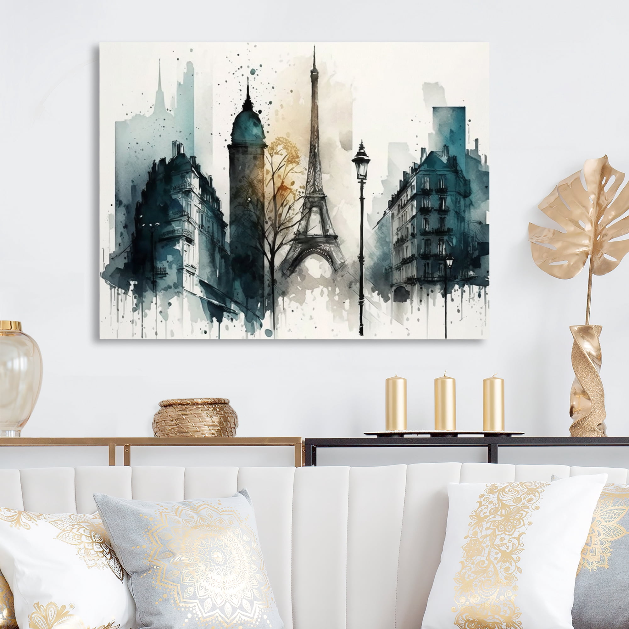 Designart Paris In The Fall I Canvas Wall Art