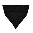 thumbnail image 4 of YYDGH Women's Strapless Asymmetrical Hem Ribbed Knit Crop Bandeau Tube Top Black M, 4 of 6