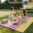 thumbnail image 4 of Colorful Stripe Outdoor Rug 5x8 Ft - Reversible Patio Rug Outdoor Camping Rugs, Modern Pink Purple Yellow Vertical Striped Indoor Outdoor Area Rugs, Non-Slip Outdoor Carpet Runner for Deck/Porch, 4 of 8