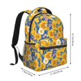 thumbnail image 2 of Disketp Vintage White Yellow Sunflower Mochila Estampada para Hombre y Mujer – Mochila Ligera Clásica con Múltiples Bolsillos para Universidad, Trabajo y Viajes-One Size, 2 of 5