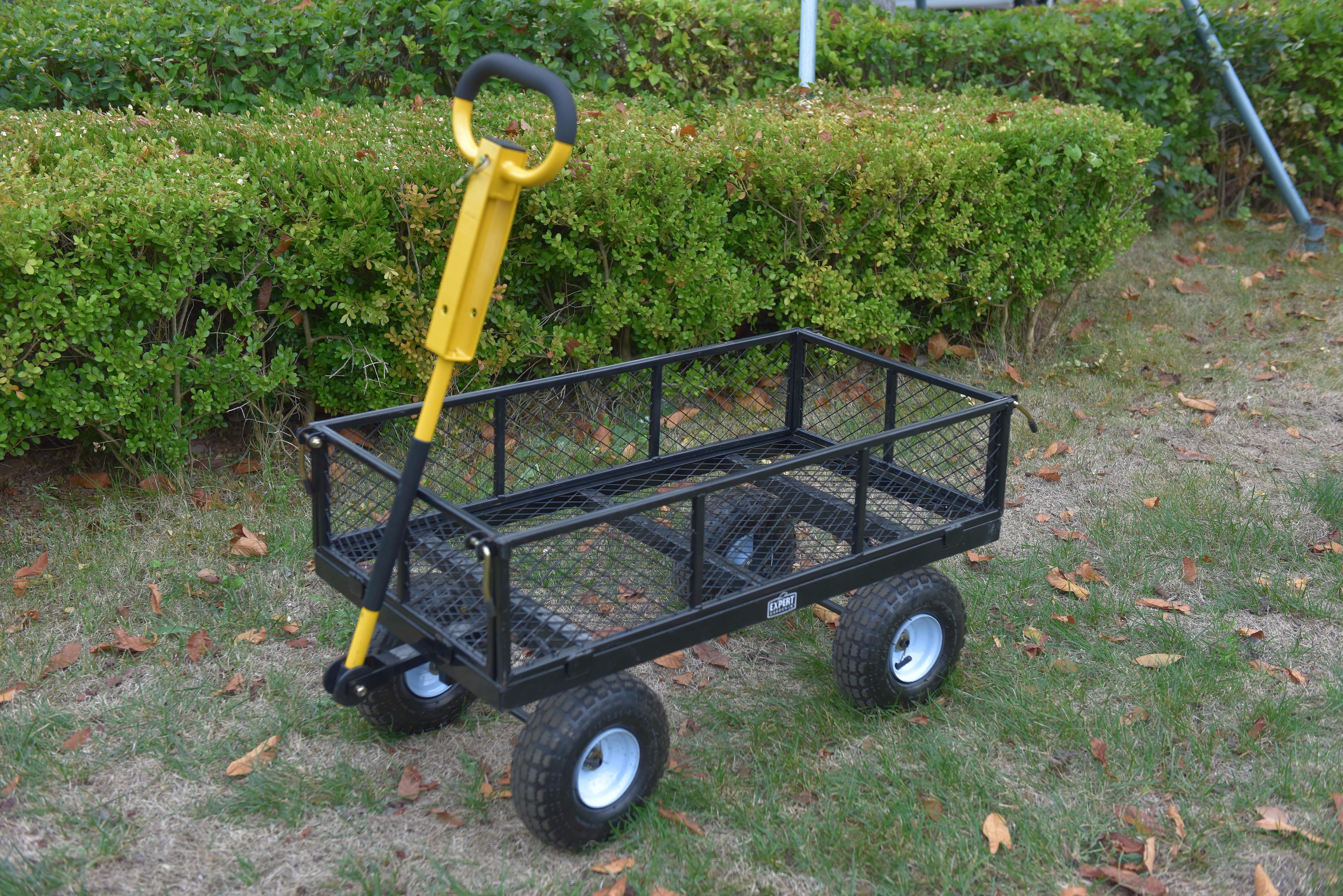 Expert Gardener Steel Garden Cart 38"x20", 700lbs,10" Pneumatic Tires