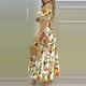 thumbnail image 5 of ICHUANYI Clearance Fashion Women Summer Froral Print Casual Short SLeeve Top+ Skirt Set(Yellow, XXL) ICHUANYI WER2023081001934, 5 of 9