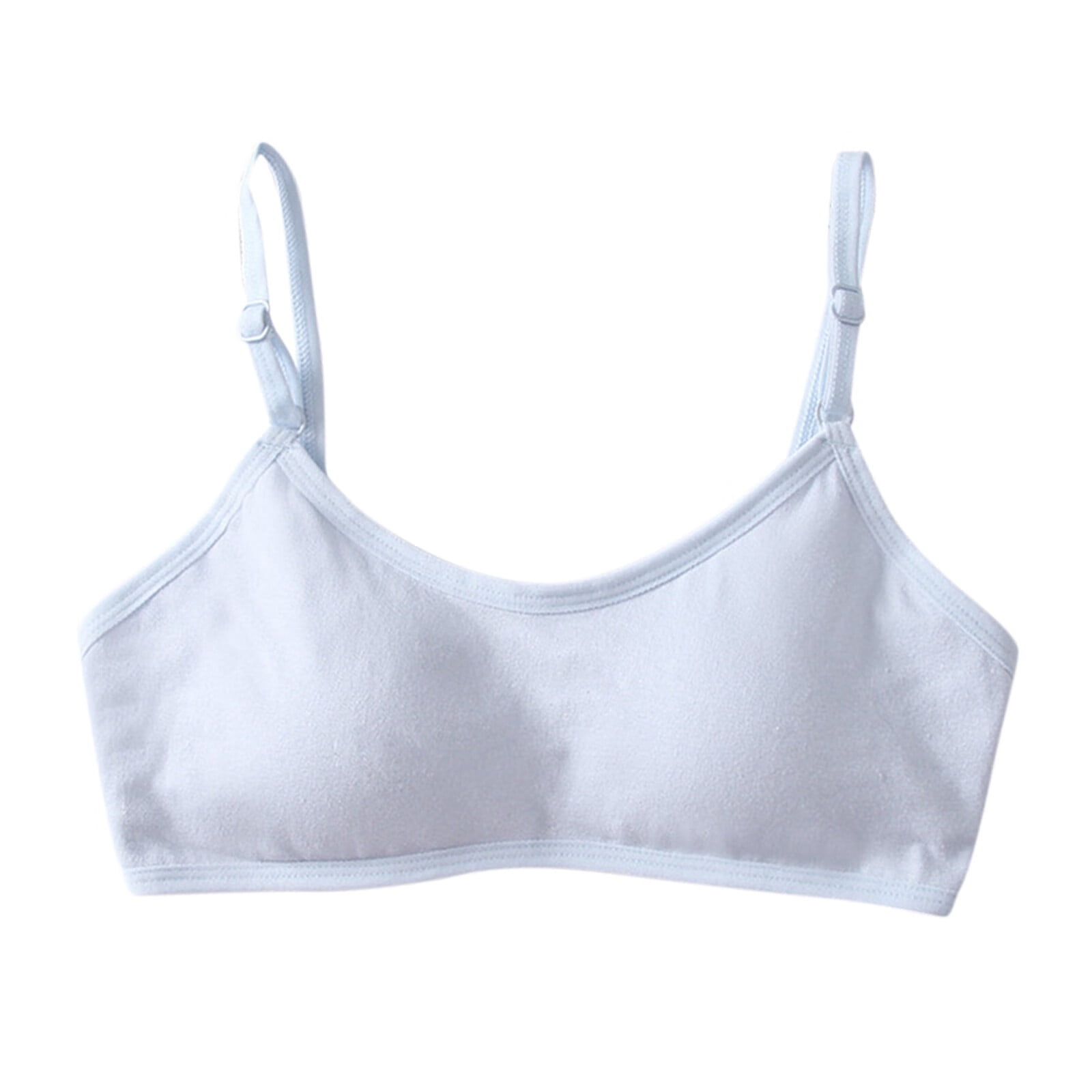 Big Girls Student Training Bras Wireless Light Padded Sports Cropped