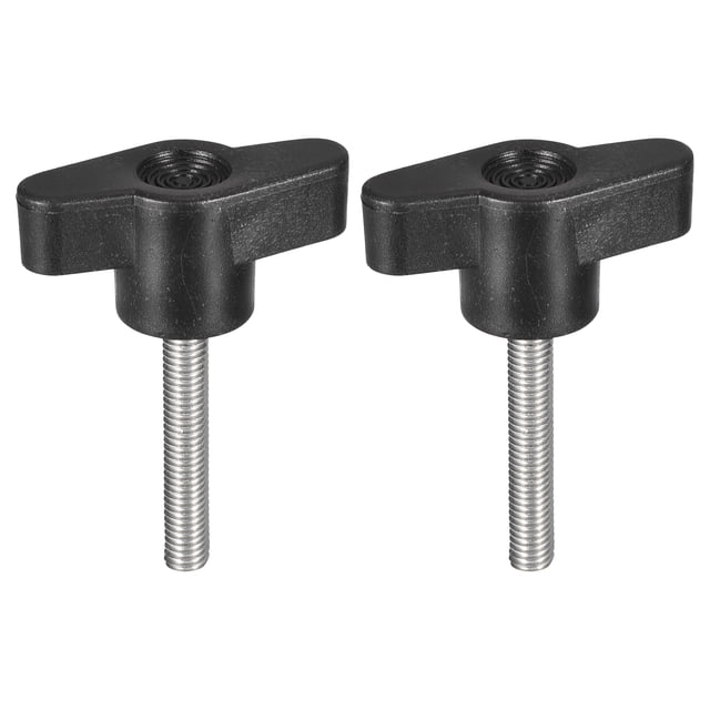 Unique Bargains 2Pack 304 Acier Inoxydable de Serrage Bouton de Vis T en Forme de Vis Pouce M5 x 30mm