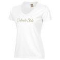 thumbnail image 2 of Women's  White Colorado State Rams Script Logo Comfort Wash V-Neck T-Shirt, 2 of 3