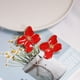 thumbnail image 2 of Pendientes de aleación roja con forma de gota para mujeres y niñas, joyería de moda con diseño floral elegante, 2 of 3
