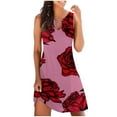 thumbnail image 2 of Fankiway Robe Débardeur d'Été Décontractée pour Femmes Imprimé Floral Robe de Plage Sans Manches Robes Sans Manches pour Femmes Grande Taille, 2 of 5