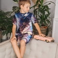 thumbnail image 4 of Fotbe Urban Style Colorful Dragon Pijama Estampada de 2 Piezas para Niños – Ropa de Dormir de Manga Corta Cómoda para Niños y Niñas, Camiseta y Shorts de Algodón-XX-Large, 4 of 6
