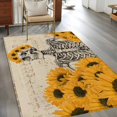thumbnail image 2 of Skeleton with Sunflower Area Rugs 3x5 ft Retro Sheet Music Funny Washable Rug Non Slip Indoor Carpet Absorbent Floor Mat for Living Room Bedroom Dining Room, 2 of 9