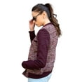 thumbnail image 3 of Members Only Women's Updated Tweed Varsity Jacket - Burgundy - X-Small, 3 of 6