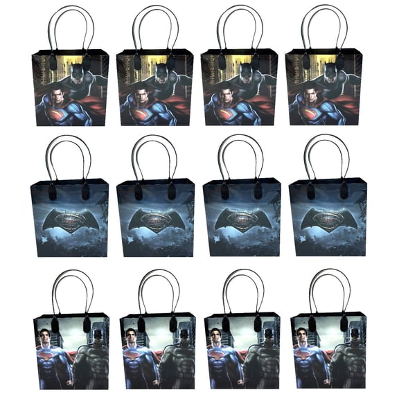 Batman vs Superman Dawn Justice 12 Party Favor Reusable Goodie Small Gift Bags