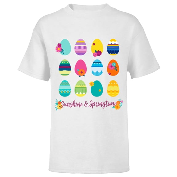 Disney Princess Easter Sunshine and Springtime - Short Sleeve T-Shirt for Kids - Customized-White