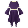 thumbnail image 6 of Alvivi Women's Praise Worship Dance Dress Lyrical Dance Costume Liturgical Dancewear Purple XL, 6 of 7