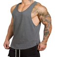 thumbnail image 1 of Mens Gym Vest Sports Stringer Tank Top Relaxed T Shirt Bodybuilding, 1 of 6