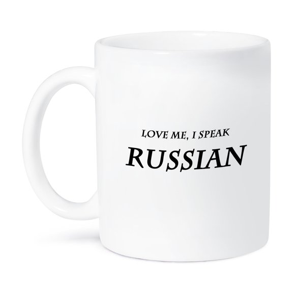 3dRose, Love me, I speak RUSSIAN, 15oz Mug