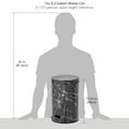 thumbnail image 4 of mDesign Metal/Steel 3.2 Gallon/12L Round Step Trash Can with Lid - Black Marble, 4 of 8