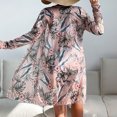 thumbnail image 4 of Traje de baño femenino dividido de tres piezas conjunto de cintura alta manga larga ins smock net traje con cordón cruzado rojo, 4 of 5