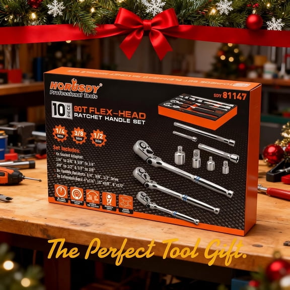10-Piece Flex-Head Ratchet Set