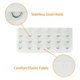 thumbnail image 4 of Sujetador Ajustable Para Mujeres 3 Filas De 6 Ganchos Tira De Cinta Extender Blanco-6 Ganchos-3pcs Una Talla, 4 of 5