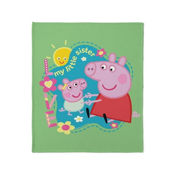 CafePress - Peppa Pig: My Little Sister - Soft Fleece Throw Blanket, 50"x60" for All Ages