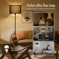 thumbnail image 4 of Susuzi Dimmable Floor Lamp With Bulb, Simple Design Modern LED Floor Lamp with Shade, Tall Pole Lamps for Living Room Bedroom Reading, Black, 4 of 10
