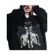 thumbnail image 2 of VISgogo Mujer Hombre Otoño Sudadera con Capucha, Estampado de Esqueleto Sudadera con Capucha de Manga Larga con Cremallera Completa y Bolsillos, M/L/XL/XXL/XXXL VISgogo  moda, 2 of 6