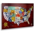thumbnail image 1 of Trademark Fine Art "License Plate Map USA" Brushed, 1 of 4