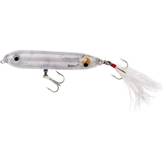 Heddon Super Spook Jr. Topwater Lure - 1/2 Oz, 3.5", Saltwater & Freshwater (White/Pink Silver)