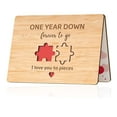 thumbnail image 2 of Tarjeta del primer aniversario, tarjeta del primer aniversario de bodas: tarjeta de bambú, tarjeta del primer aniversario, ideas para el primer aniversario de bodas, regalos para esposa, esposo,, 2 of 8