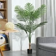 thumbnail image 6 of Artificial Tropical Palm Plants 4.5 Feet Fake Plant for Home Decor Indoor Outdoor Faux Areca Palm Tree in Pot for Home Office Perfect Housewarming Gift, 6 of 8