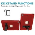 thumbnail image 3 of ELEHOLD Rugged Hybrid Case for iPad 6th/5th Gen/Pro 9.7 inch (2018/2017/2016) Three-Layer Full Protection Hidden Kickstand Shockproof Durable Case for iPad 9.7 ,Red, 3 of 7