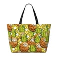 thumbnail image 2 of Daiia Tropical Summer Fruit Beach Travel Bag - Water-Resistant Beach Bag, Lightweight Tote with 7 Pockets for Women and Men - Gym,Pool,Camping,Reusable Grocery Bag, 2 of 7
