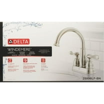 Delta Windemere Brushed Nickel Centerset Bathroom Sink Faucet 4 in.