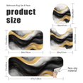 thumbnail image 3 of Black and Gold Marble Pattern Bathroom Rug Set 4 Piece,Includes Contour,Lid Cover,Bath Mat,Non-Slip Extra Soft Absorbent Washable, 3 of 5