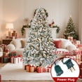 thumbnail image 6 of Prelit Snow Flocked  Tree 7.5ft, Warm White LED Artificial Xmas Tree with 1321 Tips, Easy Assembly Metal Stand, Home Holiday Decor, White  Tree, 6 of 7