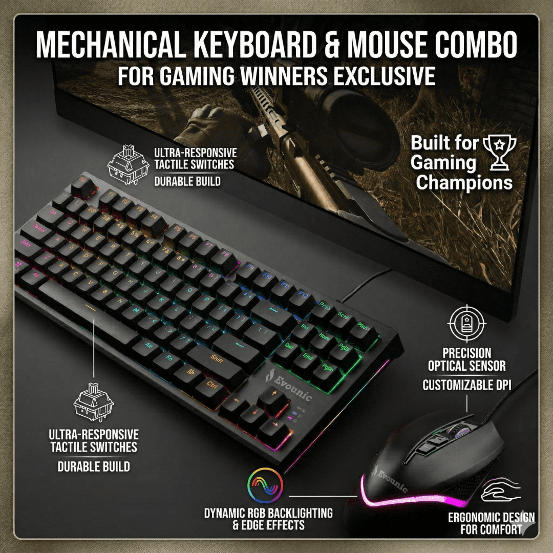 Evounic Prebuilt Gaming PC Liquid Cooled Desktop Ryzen 7 8700F RTX 4060 Ti 16GB DDR5 1TB NVMe SSD WiFi 6 Win11 9xArgb Fans Mechanical Keyboard Mouse