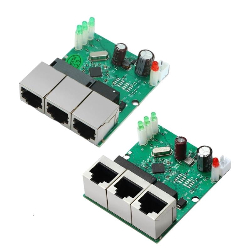 CEORPER 3Port 100Mbps Fast Ethernet Switches Module Plugs and Play Easy Setup Networking