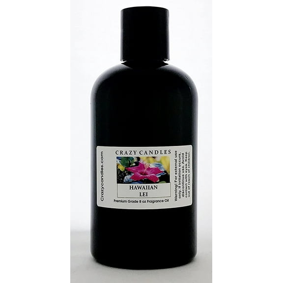 Crazy Candles 8oz Hawaiian Lei 8 Fl Oz Bottle (237ml) Premium Grade Scented Fragrance Oil Made in USA