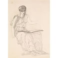 thumbnail image 3 of Sir Edward Coley Burne-Jones 18x24 Black Modern Framed Museum Art Print Titled - The Fates - Study of Drapery for Figure of Clotho, 3 of 5