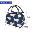 thumbnail image 2 of Yiaed Pig 1 Print Lunch box lunch bag Portable Insulated Lunch Box for Women Men Cooler Tote Bag with Front Pocket for Work Picnic Travel, 2 of 6