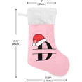 thumbnail image 2 of Coolnut Personalized Christmas Stockings 17.7 inch Customized Christmas Monograms D Pink Xmas Stockings Socks Fireplace Hanging Stockings for Family Christmas Decoration, 2 of 6
