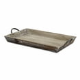 thumbnail image 4 of Wooden Serving Tray with Metal Handles, 4 of 4