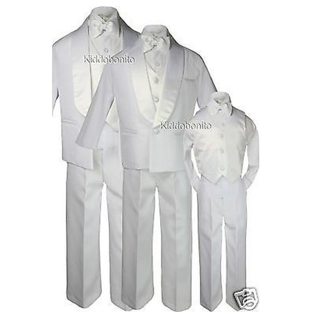 

Altotux Baby Kid Teen Boy Baptism White Shawl Lapel Formal Tuxedo Suit S-20(0M-20yr)