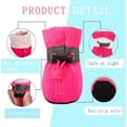 thumbnail image 2 of Xiao Hua Botas protectoras para patas de perro, antideslizantes, de invierno, con correas reflectantes para perros pequeños y medianos, talla 1, 4 unidades, color rosa, 2 of 4