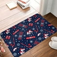 thumbnail image 4 of Rateoe Winter Skiing Snowflakes Pattern Flannel Door Mat Indoor Outdoor Entrance, Waterproof All-Weather Doormat,Fade Resistant, Low Profile Entryway Mat 16x24in, 4 of 7