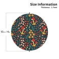 thumbnail image 2 of Lsque Mushrooms And Flowers Pattern 4" Drink Coasters Set of 4, PVC Leather Absorbent Coasters, Table Coaster Set Decorative Coffee Cup Coasters Housewarming Gift -Round Shape, 2 of 6