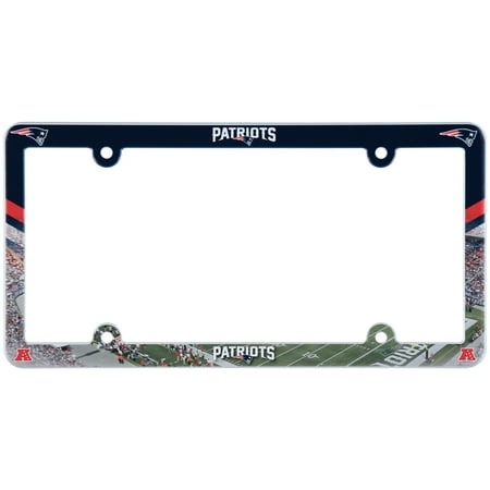 Celebrates New England Patriots Framed - New England Patriots WinCraft Full Color Plastic License Plate Frame - No Size