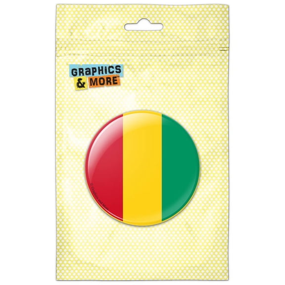 Guinea National Country Flag Pinback Button Pin Badge