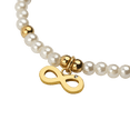 thumbnail image 2 of Pulsera Mujer Perlas Dije Oro 18k LuckyLy Modelo Annie Infinito Blanco, 2 of 6
